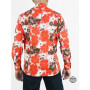 Chemise Homme à Motif Floral Rouge et Blanc - KABOUL