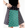 jupe noire réversible pour femme  boutonnée