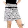 Jupe été, transformable, zip, jupe avec pochette, ceinture imprimé, Boutons-pressions, réversible, portefeuille.