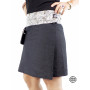 Jupe Portfeuille Jean Ceinture Amovible Réversible - CARTHAME ZIP