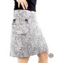 Jupe Portfeuille Jean Ceinture Amovible Réversible - CARTHAME ZIP