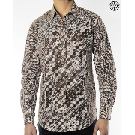 chemise rayée à manches longues