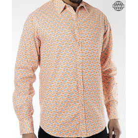 chemise manche longue originale petite fleurs