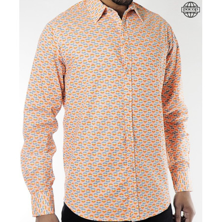 chemise manche longue originale petite fleurs