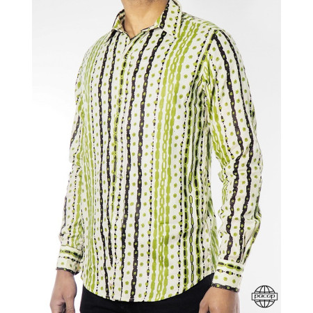 Chemise à Rayures Vintage Boutonnée pour Homme