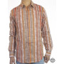 Chemise à Rayures Marron Homme Décontractée Coupe Droite – DAINTREE