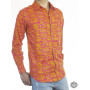 Chemise Orange Col Français Style Manouche Cintrée - PACAP
