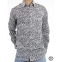 Chemise Rétro Vintage Rayée Noire et Blanche Col Français – TARONGA
