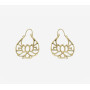 Boucles d'Oreilles Traditionnelles Dorées Ciselées à La Main.