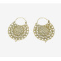 Boucles d'Oreilles Moyennes 4cm Indiennes Traditionnelles Ciselées.