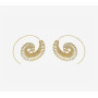 Petites Boucles d'Oreilles Spirales Style Ethnique Gypsy.