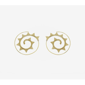Boucles D'oreilles Moyennes Indiennes Travail Artisanal.