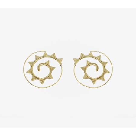 Boucles D'oreilles Moyennes Indiennes Travail Artisanal.