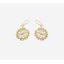 Boucles D'Oreilles Dorées Belles Rosaces Tribales