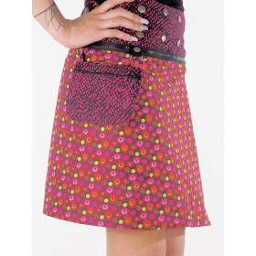 Jupe Rouge Zippée Coupe Évasée 8 en 1 Taille Réglable du 34 au 46