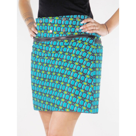 Jupe Transformé Réversible Ceinture Zippée et Poche Amovible