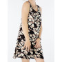 robe mini, robe dos croisé, robe imprimé carreaux, robe sans manches, robe décolleté, robe en viscose