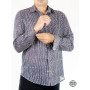 Chemise Homme Été Classique Imprimé Marin Bleu Et Blanc Marque Française