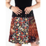 Jupe Réversible "Longue" XXL en Rayonne Motif Abstrait Florale Coup...