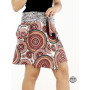 Jupe Portefeuille Ethnique Femme Zippée 8 en 1 Réversible Imprimé Mandala