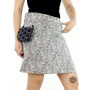 Jupe originale, fendue, asymétrique, coupe droite, taille haute, coton, grossiste, fabricant.