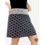 Jupe été, transformable, zip, jupe avec pochette, ceinture imprimé, Boutons-pressions, réversible, portefeuille.