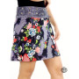 Jupe été, transformable, zip, jupe avec pochette, ceinture imprimé, Boutons-pressions, réversible, portefeuille.