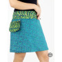 Jupe Verte Multi-Taille Transformable Femme Imprimée Réversible