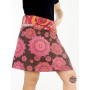 jupe fermeture éclair femme taille ajustable boutonnée réversible avec sacoche, jupe trapèze modulable