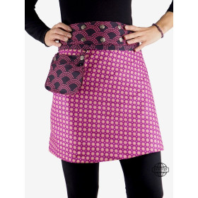Jupe Rose Originale Fermeture Éclaire Taille Réglable du 34 au 46