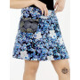 jupe été transformable ave pochette ceinture imprimé avec boutons pression, jupe portefeuille bleue imprimé floral
