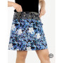 jupe fermeture éclair femme taille ajustable boutonnée réversible avec sacoche, jupe trapèze modulable