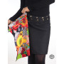 Jupe Multicolore Coupe Portefeuille en Jean Ceinture Zippée – RONI