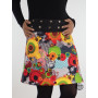 Jupe Multicolore Coupe Portefeuille en Jean Ceinture Zippée – RONI