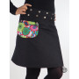 Jupe  coton Pochette et Ceinture Amovible Taille Unique Réversible