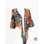 Haut à fleurs multcilore motif à fleurs en rayonne pour femme