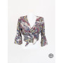 Crop Top Cache-coeur pour femme Motif Bohème