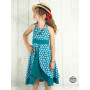 Robe bleu fleurs hawaïenne enfant princesse dress avec doublure bleu ciel originale
