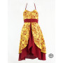 robe longue jaune avec doublure bordeaux grossiste marque française