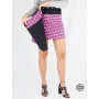 Jupe en jean reversible pour femme coupe portefeuille, fendue wrap, mini jupe, jupe courte, jupe mi-cuisse