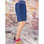 jupe habillé en Jean bleu uni ceinture boutonnée motif liberty, taille haute, ajustable, coton, grossiste jupe longue