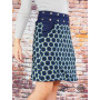 jupe longue multi-taille imprimé originale rétro vintage a pois, jupe a enrouler sur la taille, jupe jean poche boutonnée