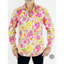 chemise blossom home, chemise flower power pour homme, chemise rose pour homme