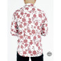 Chemise Blanche Homme en Pur Coton Chic Fleurie Rouge – MIKE