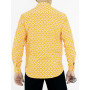 chemise orange bouton pression chemise de marque francaise bouton metal, chemise rétro imprimée
