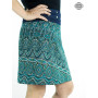 Jupe Jean ethnique Boutons Pression  jupe taille unique, jupe réversible, jupe 8 en 1, jupe fendue femme d'été