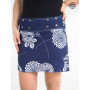Jupe été portefeuille courte  Impression Digitale Motif Japonais Bleu En coton