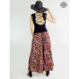 Pantalon femme, pantalon ample, pantalon à ceinture élastiquée, pantalon évasé, pantalon à fleurs.
