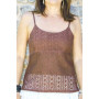 Top brodé, top en dentelle, top femme, débardeur broderie, haut femme, top bretelles fines.
