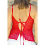 haute rouge fine brettelle dos nu